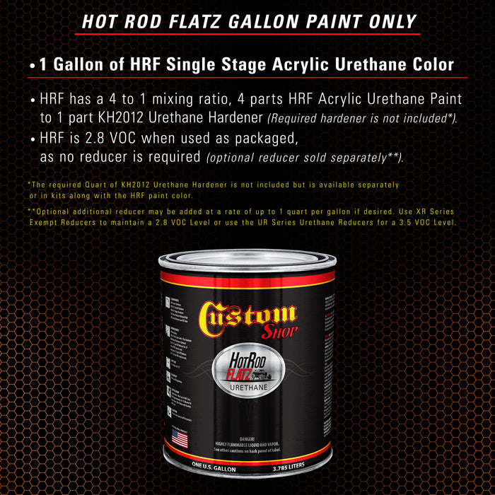 Hugger Orange - Hot Rod Flatz Flat Matte Satin Urethane Auto Paint - Paint Gallon Only - Professional Low Sheen Automotive, Car Truck Coating, 4:1 Mix Ratio