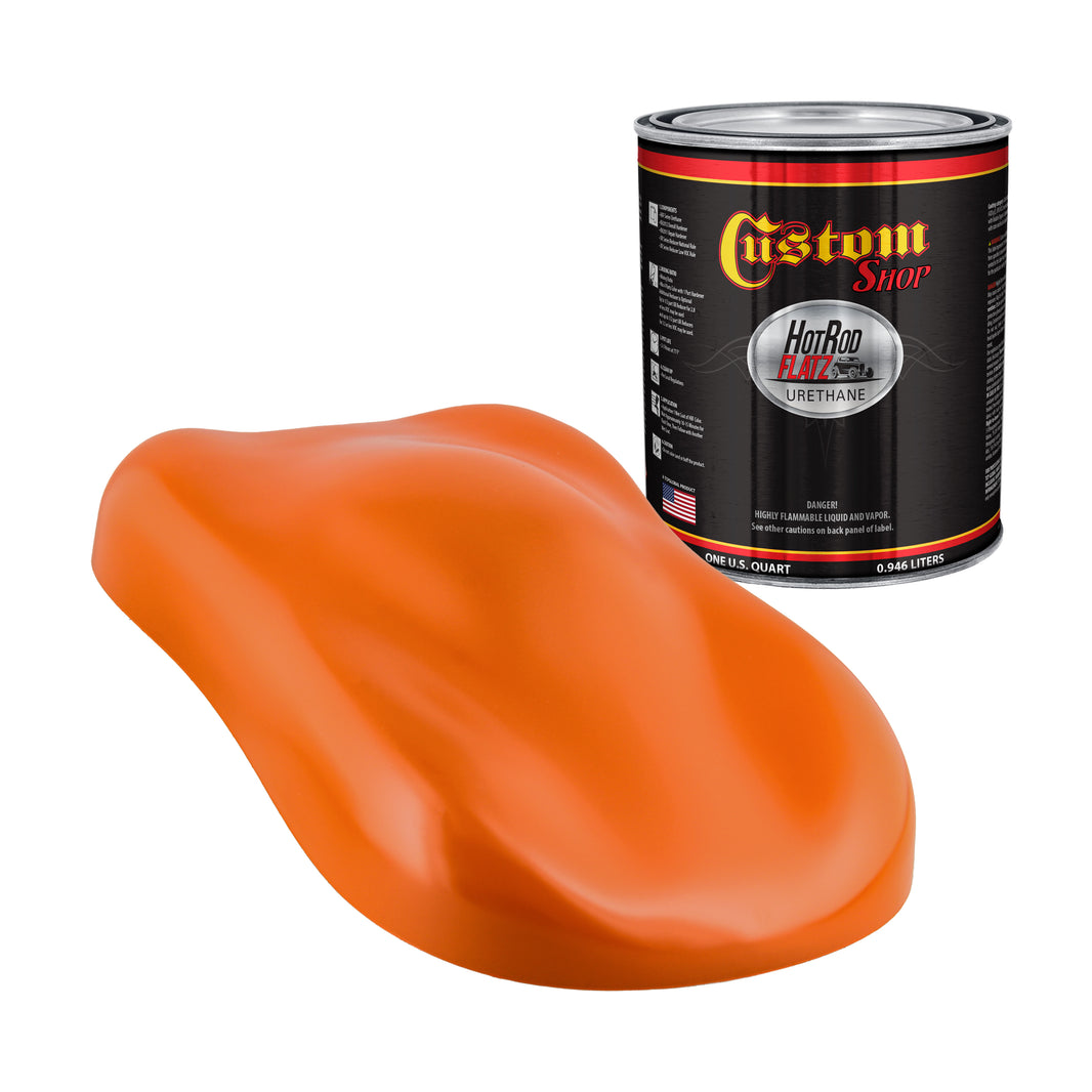 Hugger Orange - Hot Rod Flatz Flat Matte Satin Urethane Auto Paint - Paint Quart Only Coating, 4:1 Mix