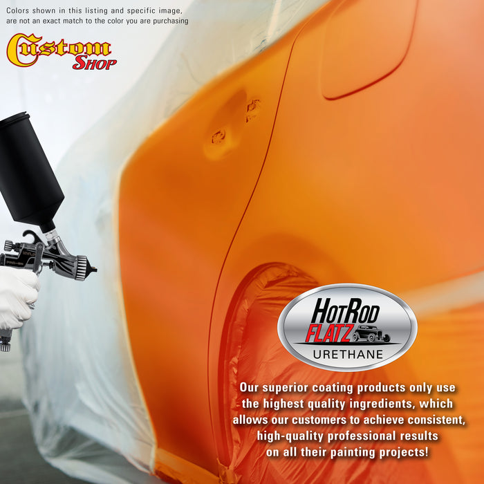 Hugger Orange - Hot Rod Flatz Flat Matte Satin Urethane Auto Paint - Paint Quart Only - Professional Low Sheen Automotive, Car Truck Coating, 4:1 Mix Ratio