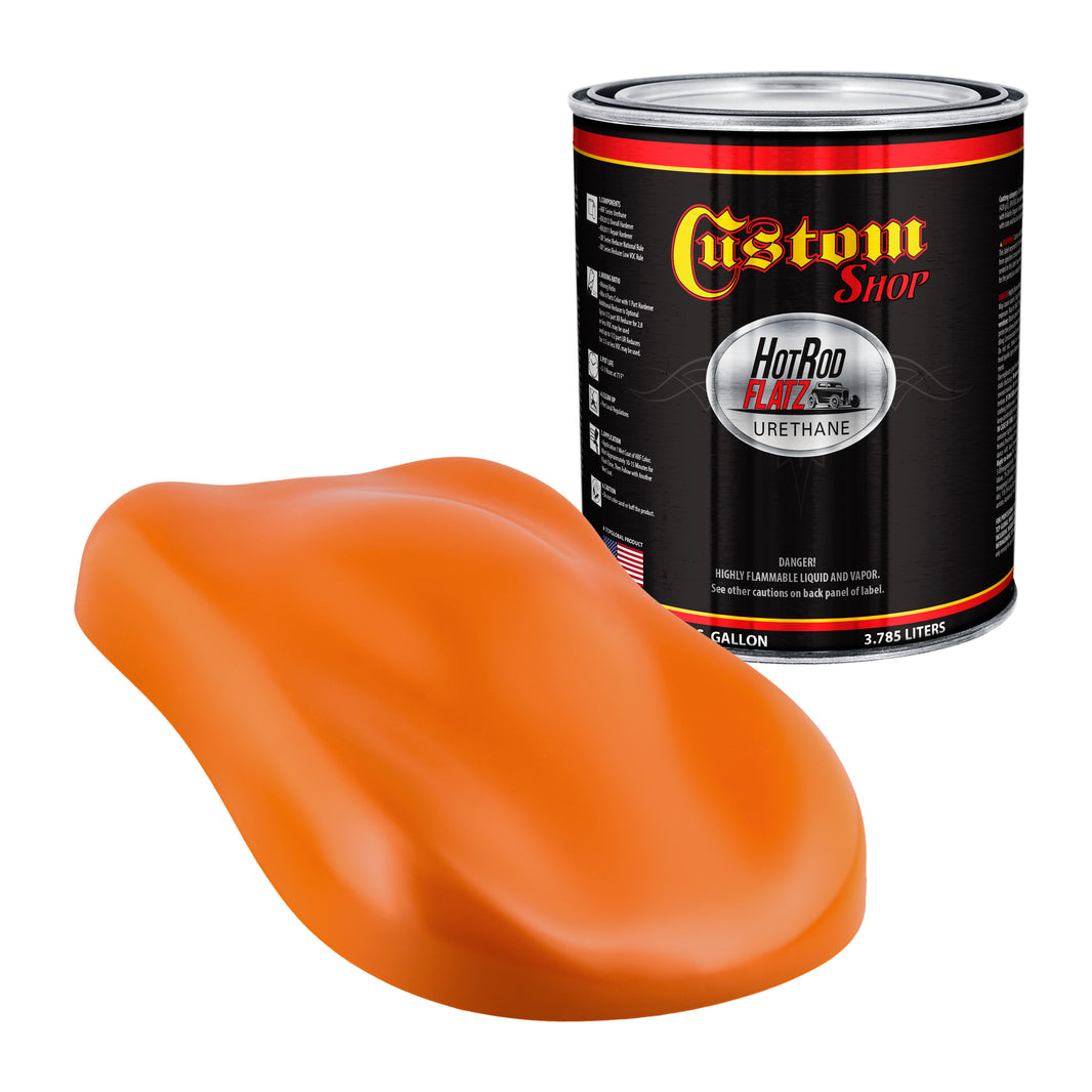 Sunset Orange - Hot Rod Flatz Flat Matte Satin Urethane Auto Paint - Paint Gallon Only Coating, 4:1