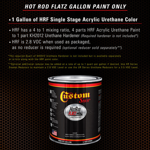 Sunset Orange - Hot Rod Flatz Flat Matte Satin Urethane Auto Paint - Paint Gallon Only - Professional Low Sheen Automotive, Car Truck Coating, 4:1 Mix Ratio