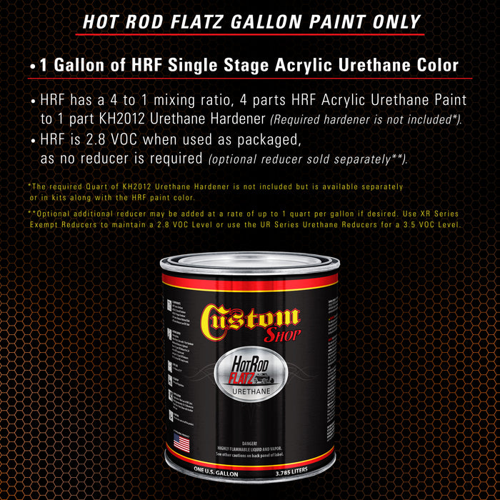 Sunset Orange - Hot Rod Flatz Flat Matte Satin Urethane Auto Paint - Paint Gallon Only - Professional Low Sheen Automotive, Car Truck Coating, 4:1 Mix Ratio