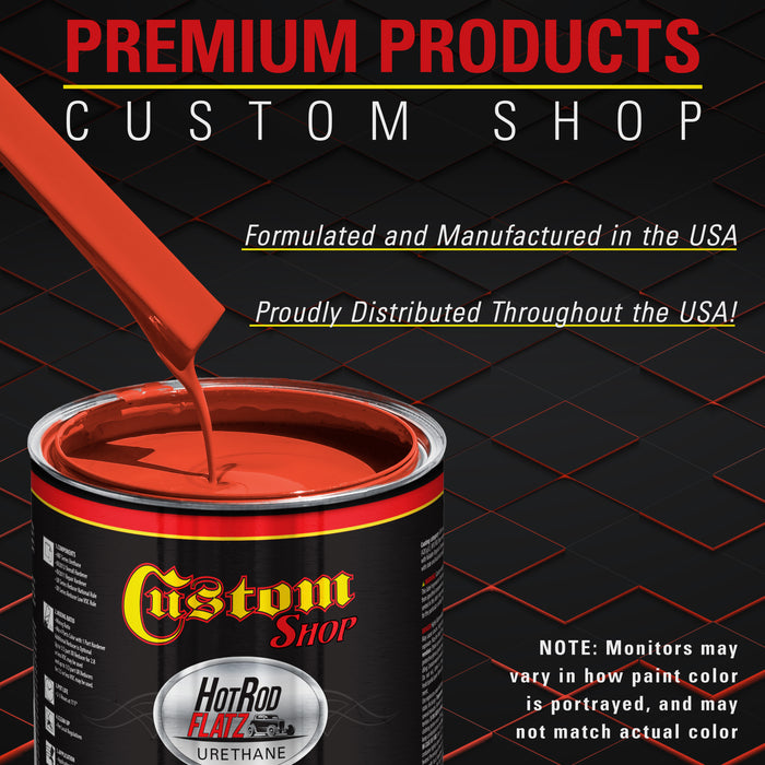 Hemi Orange - Hot Rod Flatz Flat Matte Satin Urethane Auto Paint - Paint Gallon Only - Professional Low Sheen Automotive, Car Truck Coating, 4:1 Mix Ratio