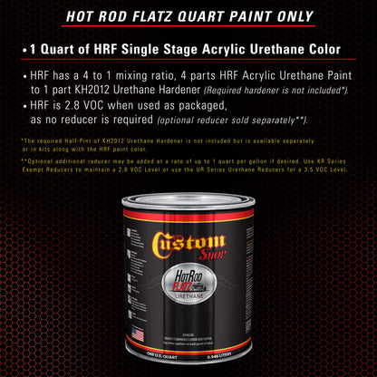 Hemi Orange - Hot Rod Flatz Flat Matte Satin Urethane Auto Paint - Paint Quart Only Coating, 4:1 Mix