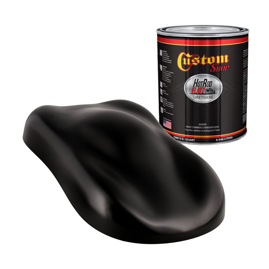 Boulevard Black - Hot Rod Flatz Flat Matte Satin Urethane Auto Paint - Paint Quart Only Coating, 4:1