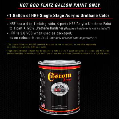 Hot Rod Black - Hot Rod Flatz Flat Matte Satin Urethane Auto Paint - Paint Gallon Only Coating, 4:1