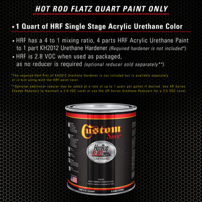 Vanilla Shake - Hot Rod Flatz Flat Matte Satin Urethane Auto Paint - Paint Quart Only Coating, 4:1 Mix
