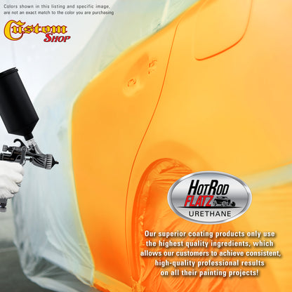 Maize Yellow - Hot Rod Flatz Flat Matte Satin Urethane Auto Paint - Paint Quart Only Coating, 4:1 Mix