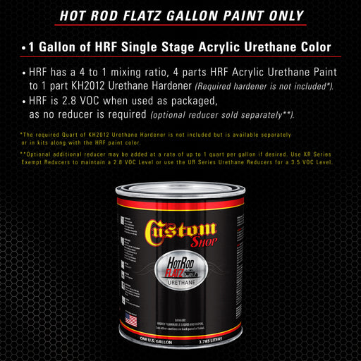 Dark Gray Primer Tone - Hot Rod Flatz Flat Matte Satin Urethane Auto Paint - Paint Gallon Only - Professional Low Sheen Automotive, Car Truck Coating, 4:1 Mix Ratio