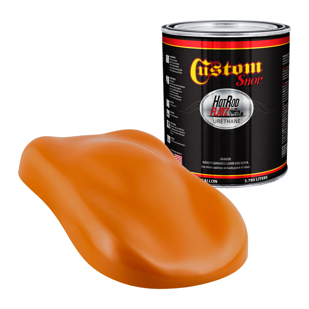Burnt Orange - Hot Rod Flatz Flat Matte Satin Urethane Auto Paint - Paint Gallon Only Coating, 4:1 Mix