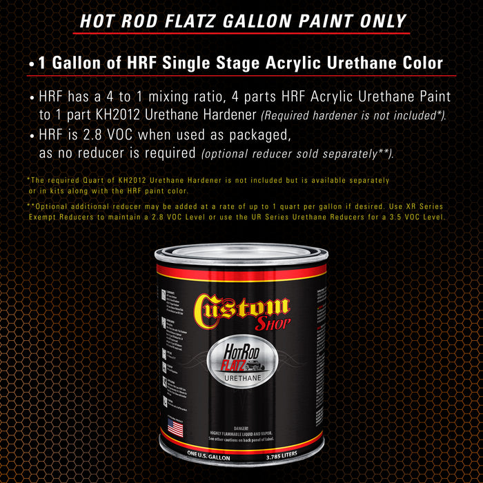 Burnt Orange - Hot Rod Flatz Flat Matte Satin Urethane Auto Paint - Paint Gallon Only - Professional Low Sheen Automotive, Car Truck Coating, 4:1 Mix Ratio