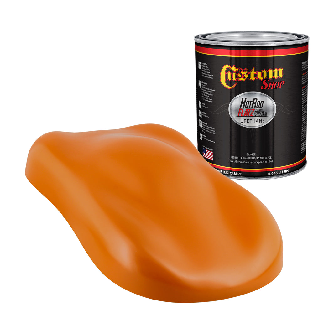 Burnt Orange - Hot Rod Flatz Flat Matte Satin Urethane Auto Paint - Paint Quart Only Coating, 4:1 Mix
