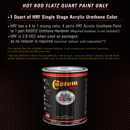 Corvette Red - Hot Rod Flatz Flat Matte Satin Urethane Auto Paint - Paint Quart Only Coating, 4:1 Mix