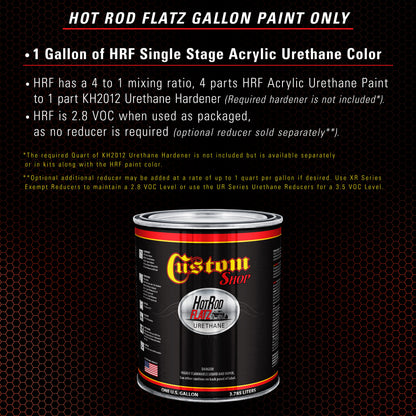 Hot Rod Red - Hot Rod Flatz Flat Matte Satin Urethane Auto Paint - Paint Gallon Only Coating, 4:1 Mix