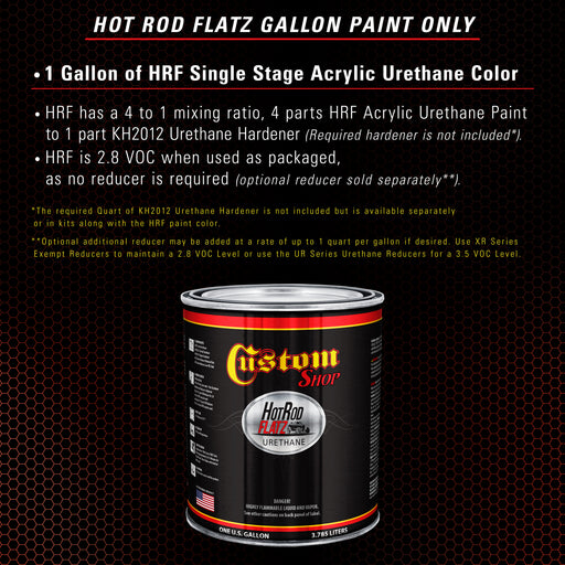 Hot Rod Red - Hot Rod Flatz Flat Matte Satin Urethane Auto Paint - Paint Gallon Only - Professional Low Sheen Automotive, Car Truck Coating, 4:1 Mix Ratio