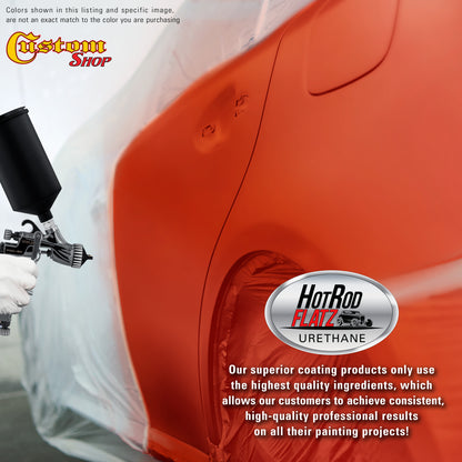 Hot Rod Red - Hot Rod Flatz Flat Matte Satin Urethane Auto Paint - Paint Gallon Only Coating, 4:1 Mix