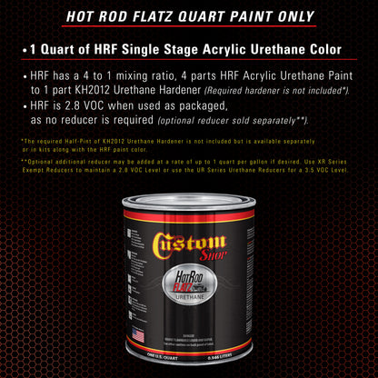 Hot Rod Red - Hot Rod Flatz Flat Matte Satin Urethane Auto Paint - Paint Quart Only Coating, 4:1 Mix
