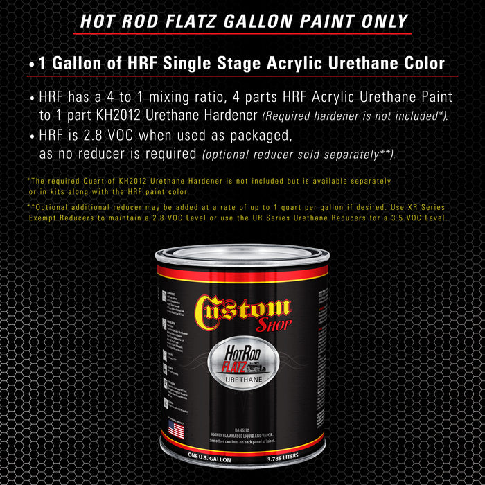 Sterling Silver Metallic - Hot Rod Flatz Flat Matte Satin Urethane Auto Paint - Paint Gallon Only - Professional Low Sheen Automotive, Car Truck Coating, 4:1 Mix Ratio