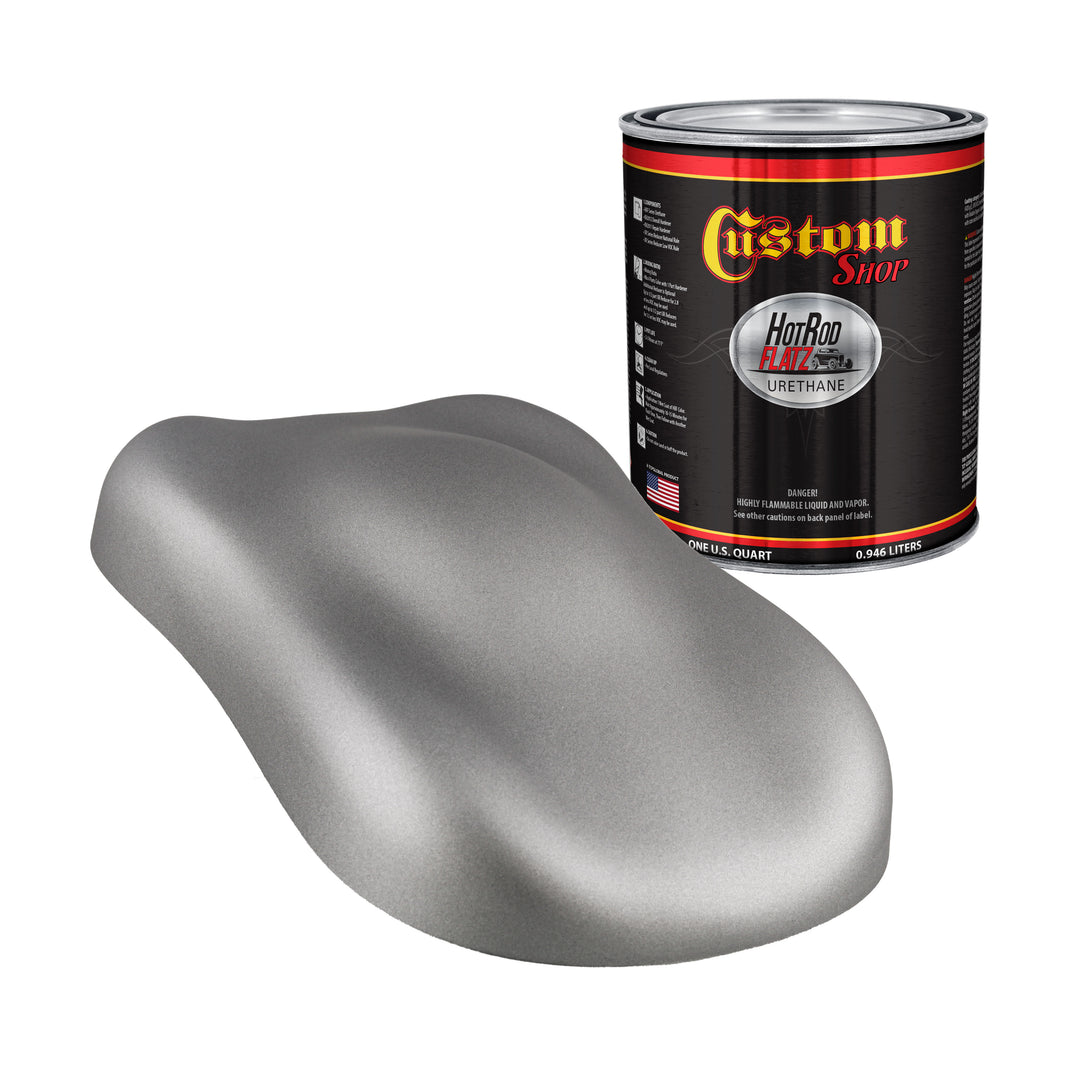 Titanium Gray Metallic - Hot Rod Flatz Flat Matte Satin Urethane Auto Paint - Paint Quart Only