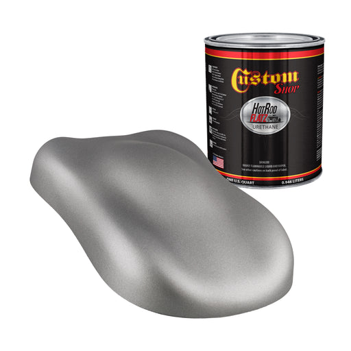 Titanium Gray Metallic - Hot Rod Flatz Flat Matte Satin Urethane Auto Paint - Paint Quart Only - Professional Low Sheen Automotive, Car Truck Coating, 4:1 Mix Ratio