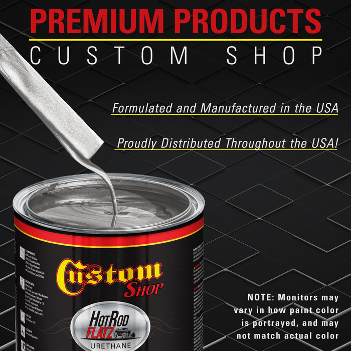 Titanium Gray Metallic - Hot Rod Flatz Flat Matte Satin Urethane Auto Paint - Paint Quart Only - Professional Low Sheen Automotive, Car Truck Coating, 4:1 Mix Ratio