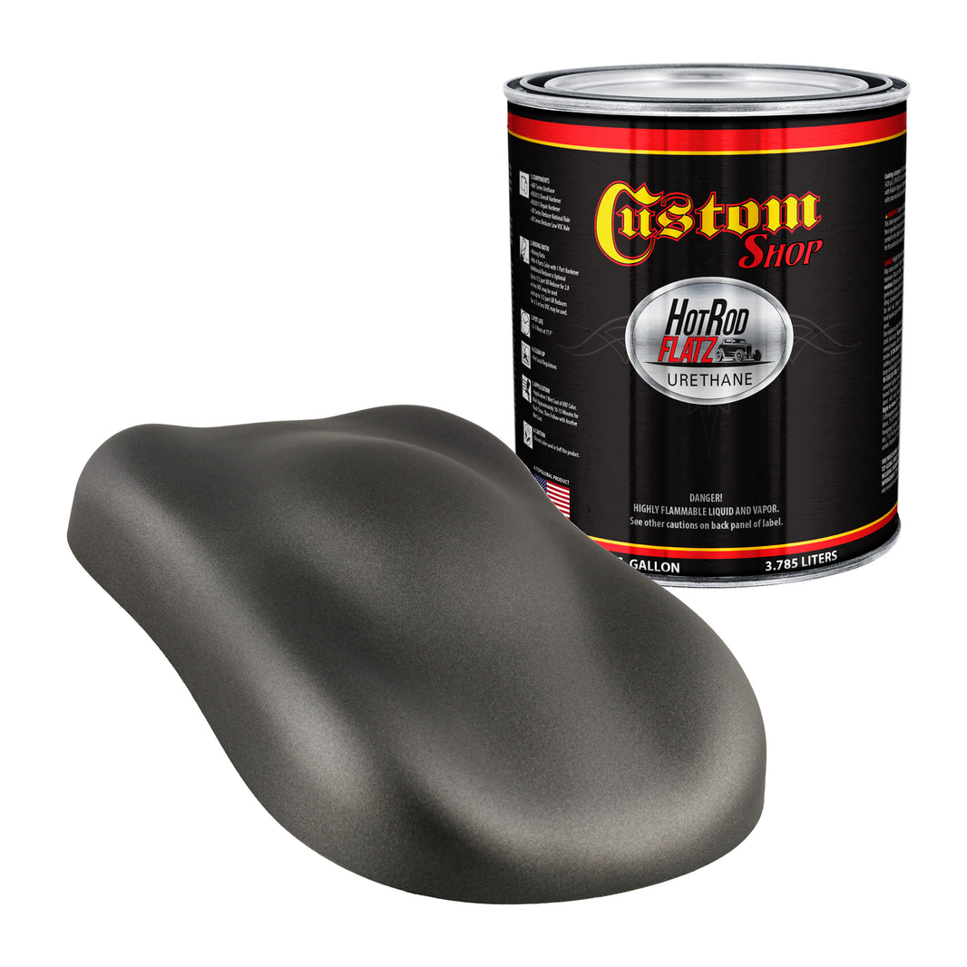 Dark Charcoal Metallic - Hot Rod Flatz Flat Matte Satin Urethane Auto Paint - Paint Gallon Only