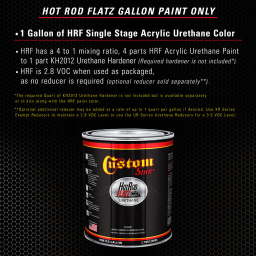 Graphite Gray Metallic - Hot Rod Flatz Flat Matte Satin Urethane Auto Paint - Paint Gallon Only - Professional Low Sheen Automotive, Car Truck Coating, 4:1 Mix Ratio