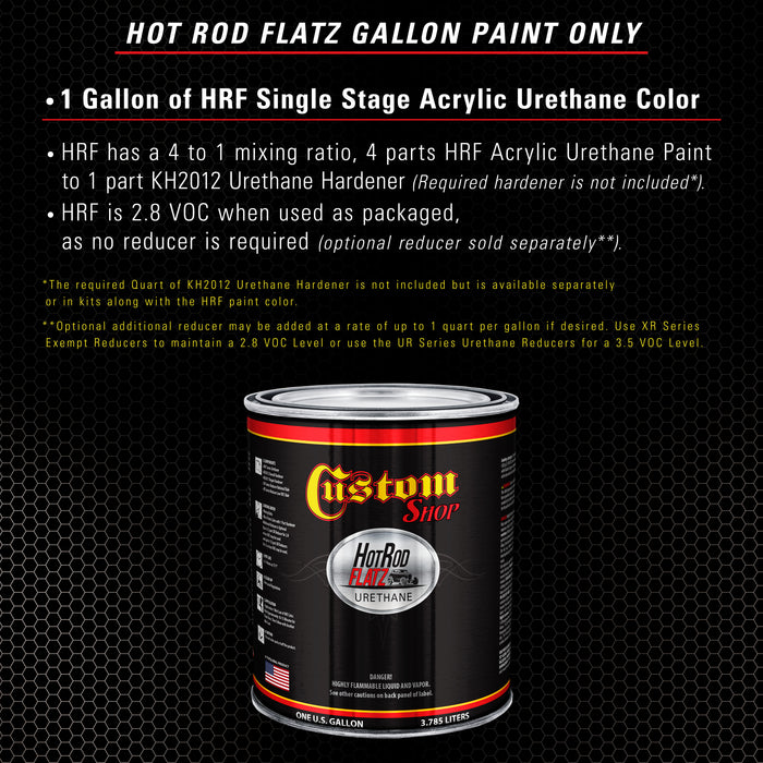 Graphite Gray Metallic - Hot Rod Flatz Flat Matte Satin Urethane Auto Paint - Paint Gallon Only - Professional Low Sheen Automotive, Car Truck Coating, 4:1 Mix Ratio