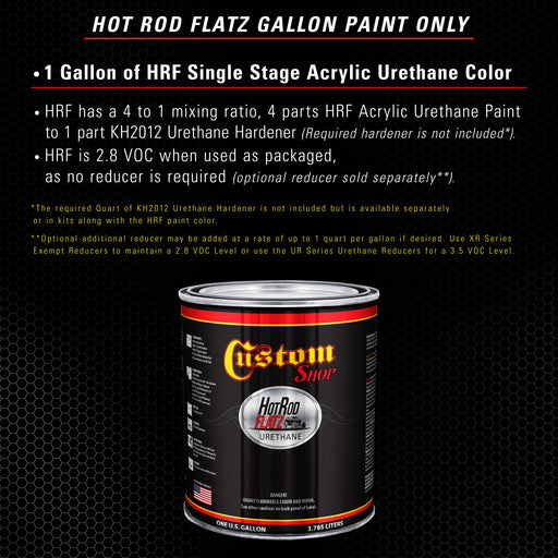 Anthracite Gray Metallic - Hot Rod Flatz Flat Matte Satin Urethane Auto Paint - Paint Gallon Only - Professional Low Sheen Automotive, Car Truck Coating, 4:1 Mix Ratio