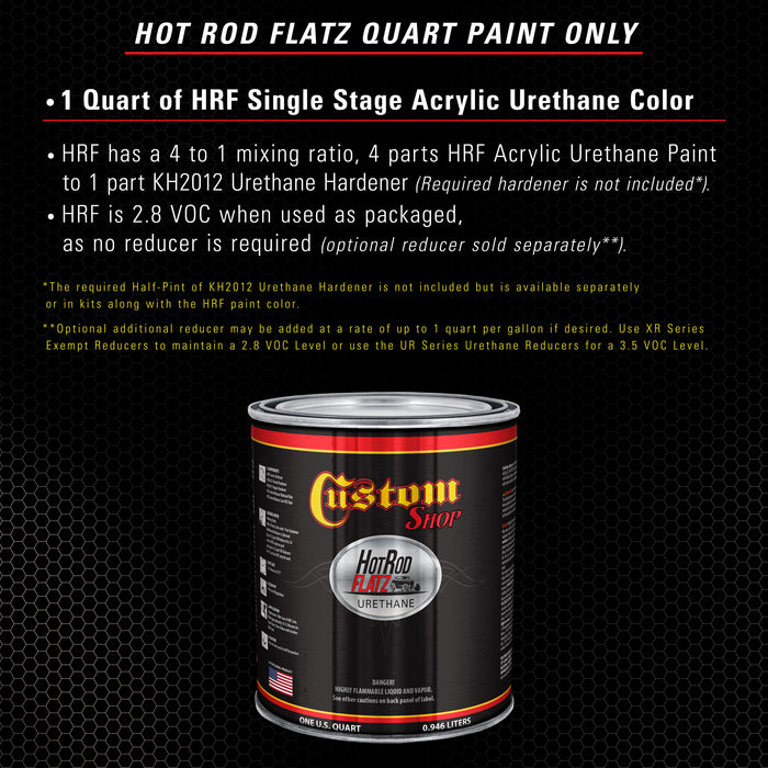 Anthracite Gray Metallic - Hot Rod Flatz Flat Matte Satin Urethane Auto Paint - Paint Quart Only - Professional Low Sheen Automotive, Car Truck Coating, 4:1 Mix Ratio