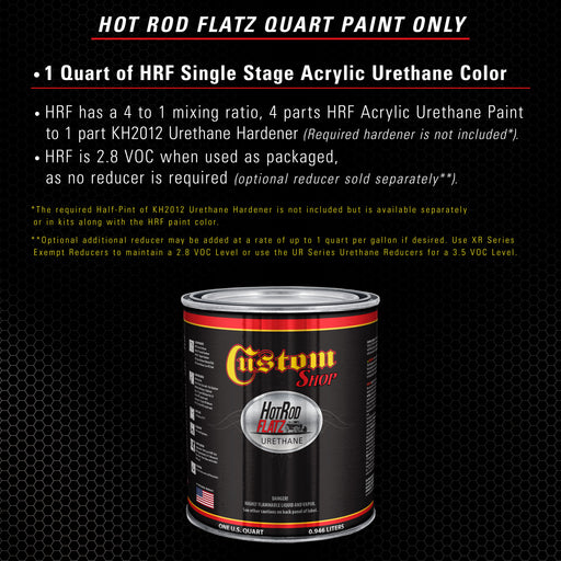 Anthracite Gray Metallic - Hot Rod Flatz Flat Matte Satin Urethane Auto Paint - Paint Quart Only - Professional Low Sheen Automotive, Car Truck Coating, 4:1 Mix Ratio