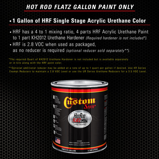 Warm Gray Metallic - Hot Rod Flatz Flat Matte Satin Urethane Auto Paint - Paint Gallon Only - Professional Low Sheen Automotive, Car Truck Coating, 4:1 Mix Ratio