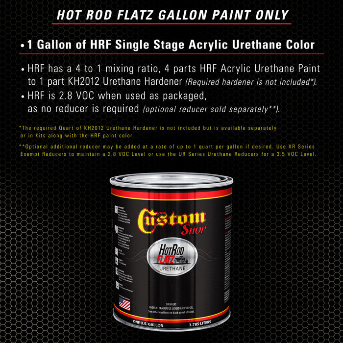 Warm Gray Metallic - Hot Rod Flatz Flat Matte Satin Urethane Auto Paint - Paint Gallon Only - Professional Low Sheen Automotive, Car Truck Coating, 4:1 Mix Ratio