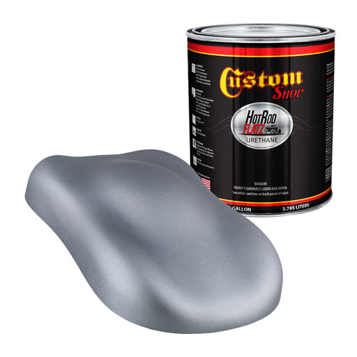 Cool Gray Metallic - Hot Rod Flatz Flat Matte Satin Urethane Auto Paint - Paint Gallon Only - Professional Low Sheen Automotive, Car Truck Coating, 4:1 Mix Ratio