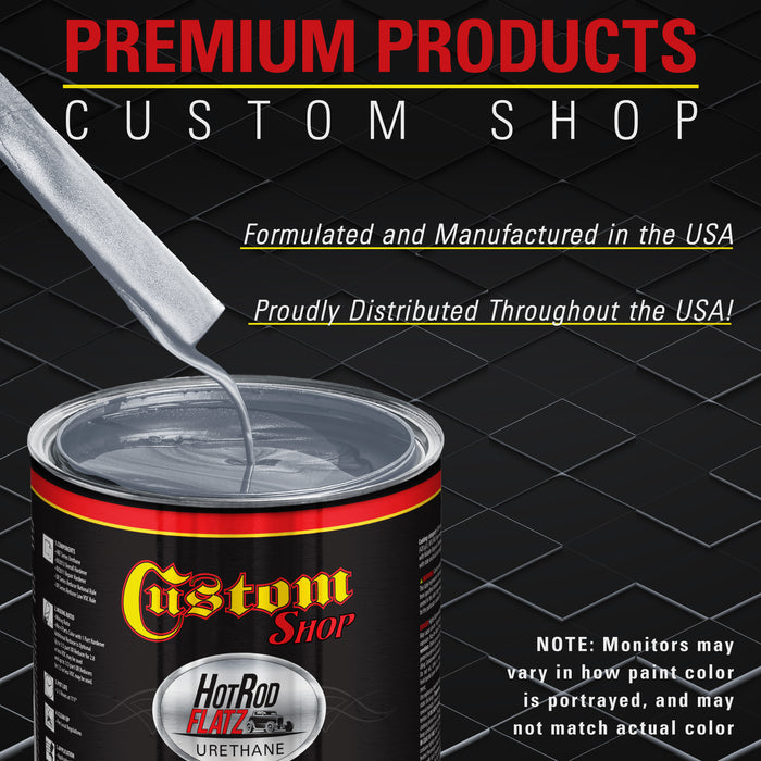 Cool Gray Metallic - Hot Rod Flatz Flat Matte Satin Urethane Auto Paint - Paint Quart Only - Professional Low Sheen Automotive, Car Truck Coating, 4:1 Mix Ratio