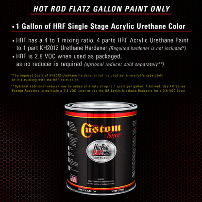 Blood Red - Hot Rod Flatz Flat Matte Satin Urethane Auto Paint - Paint Gallon Only Coating, 4:1 Mix
