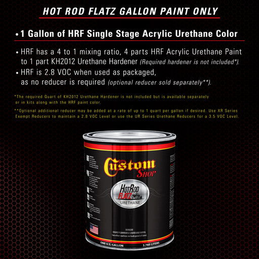 Blood Red - Hot Rod Flatz Flat Matte Satin Urethane Auto Paint - Paint Gallon Only - Professional Low Sheen Automotive, Car Truck Coating, 4:1 Mix Ratio