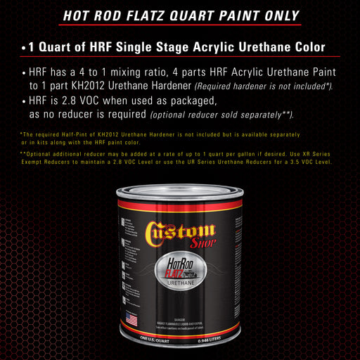 Blood Red - Hot Rod Flatz Flat Matte Satin Urethane Auto Paint - Paint Quart Only - Professional Low Sheen Automotive, Car Truck Coating, 4:1 Mix Ratio