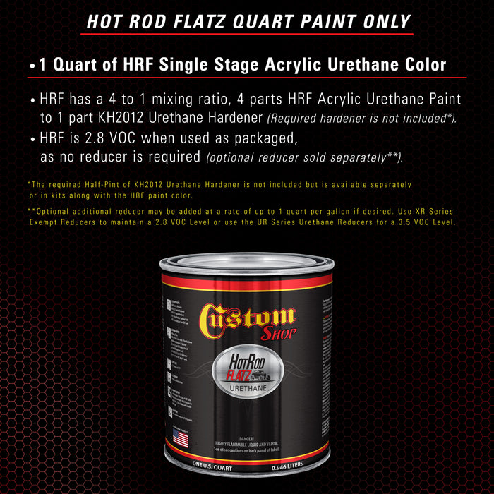 Blood Red - Hot Rod Flatz Flat Matte Satin Urethane Auto Paint - Paint Quart Only - Professional Low Sheen Automotive, Car Truck Coating, 4:1 Mix Ratio