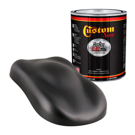 Gunmetal Grey Metallic - Hot Rod Flatz Flat Matte Satin Urethane Auto Paint - Paint Gallon Only - Professional Low Sheen Automotive, Car Truck Coating, 4:1 Mix Ratio