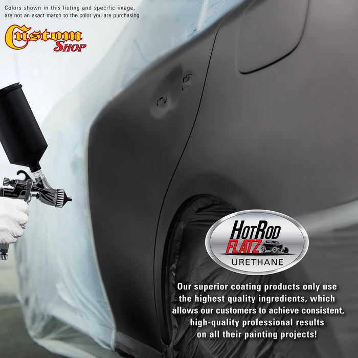 Gunmetal Grey Metallic - Hot Rod Flatz Flat Matte Satin Urethane Auto Paint - Paint Gallon Only - Professional Low Sheen Automotive, Car Truck Coating, 4:1 Mix Ratio