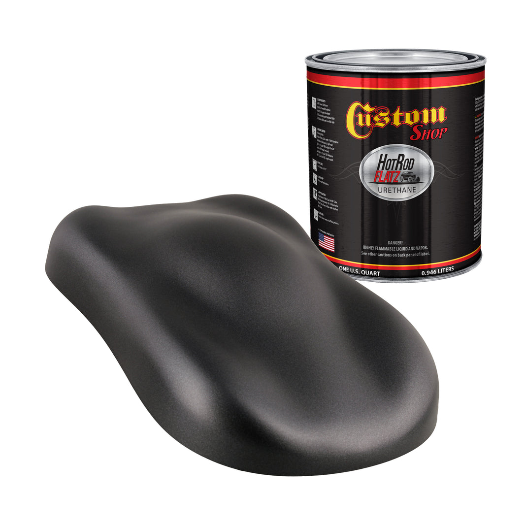 Gunmetal Grey Metallic - Hot Rod Flatz Flat Matte Satin Urethane Auto Paint - Paint Quart Only