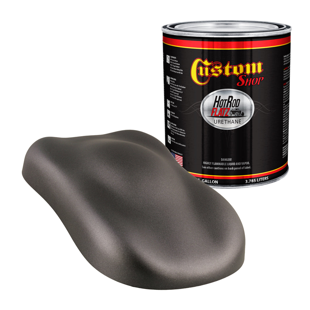 Meteor Gray Metallic - Hot Rod Flatz Flat Matte Satin Urethane Auto Paint - Paint Gallon Only Coating