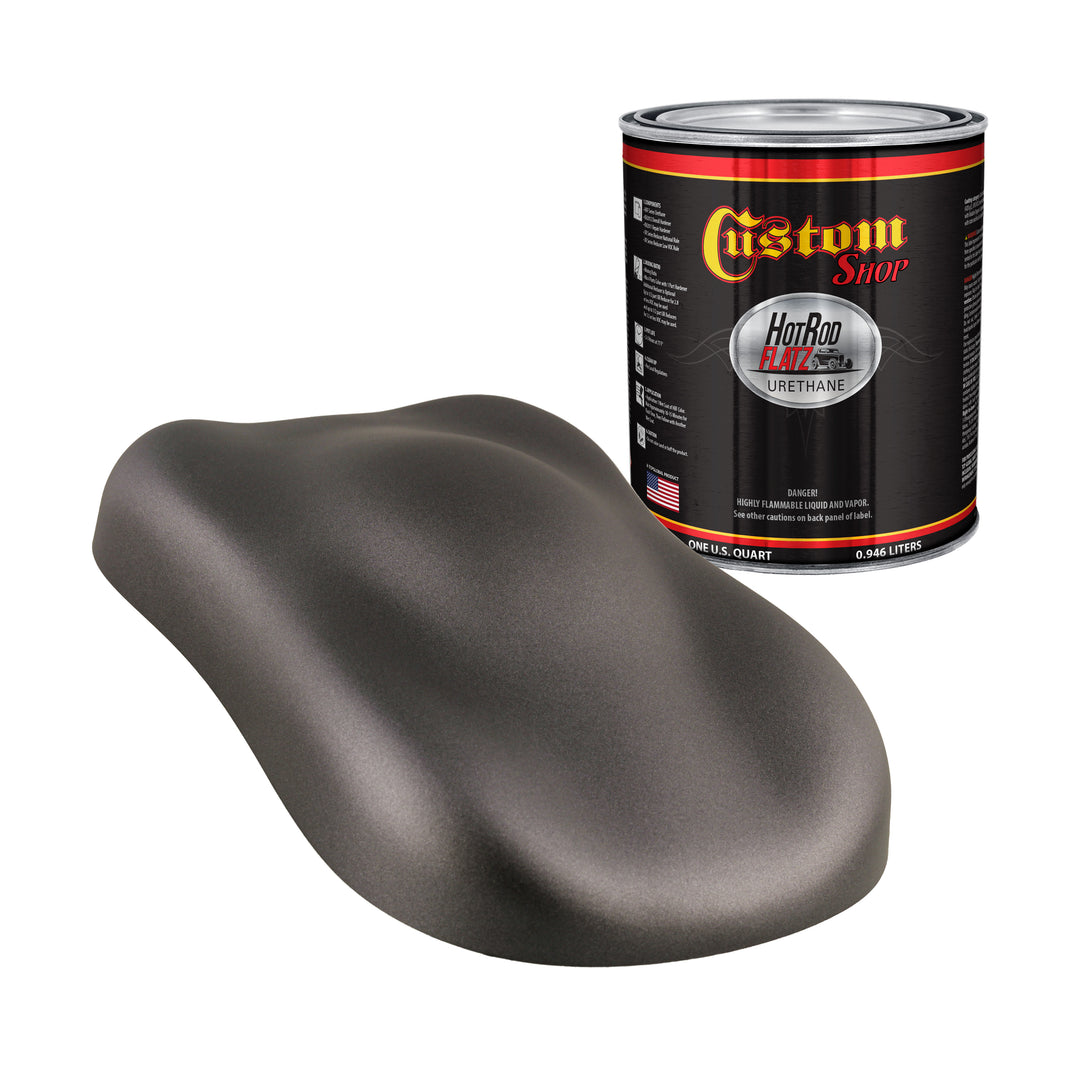 Meteor Gray Metallic - Hot Rod Flatz Flat Matte Satin Urethane Auto Paint - Paint Quart Only Coating