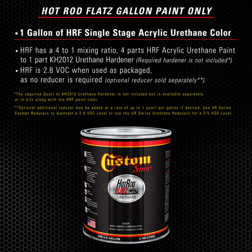 Tunnel Ram Gray Metallic - Hot Rod Flatz Flat Matte Satin Urethane Auto Paint - Paint Gallon Only - Professional Low Sheen Automotive, Car Truck Coating, 4:1 Mix Ratio