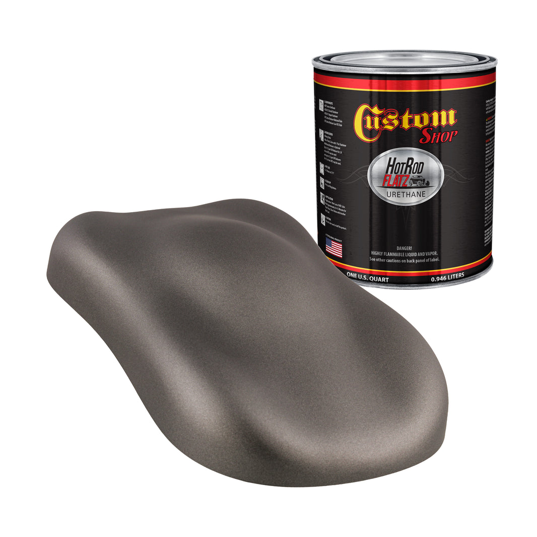 Tunnel Ram Gray Metallic - Hot Rod Flatz Flat Matte Satin Urethane Auto Paint - Paint Quart Only