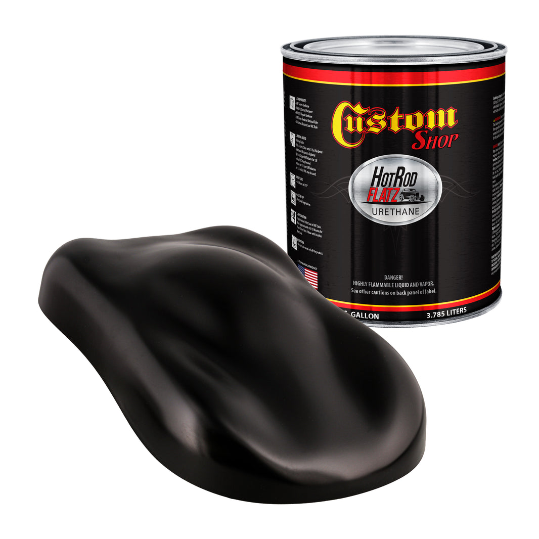 Phantom Black Metallic - Hot Rod Flatz Flat Matte Satin Urethane Auto Paint - Paint Gallon Only