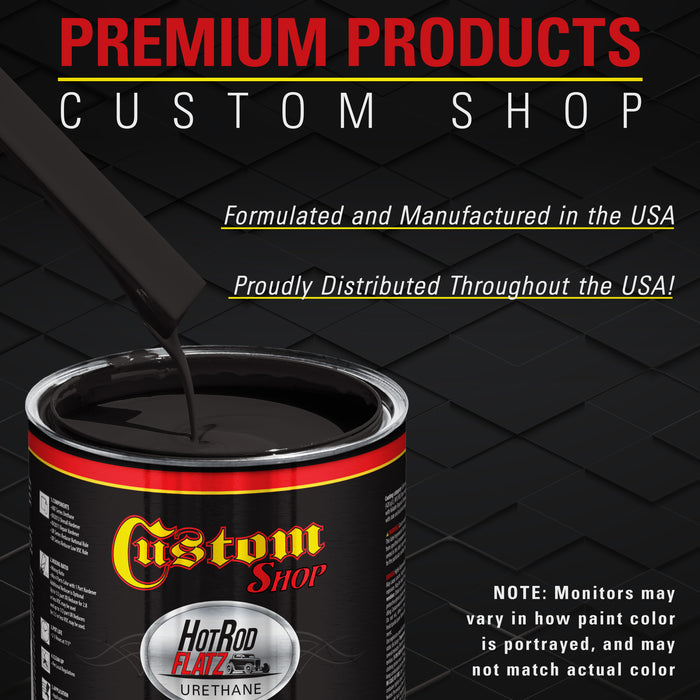 Phantom Black Metallic - Hot Rod Flatz Flat Matte Satin Urethane Auto Paint - Paint Gallon Only - Professional Low Sheen Automotive, Car Truck Coating, 4:1 Mix Ratio