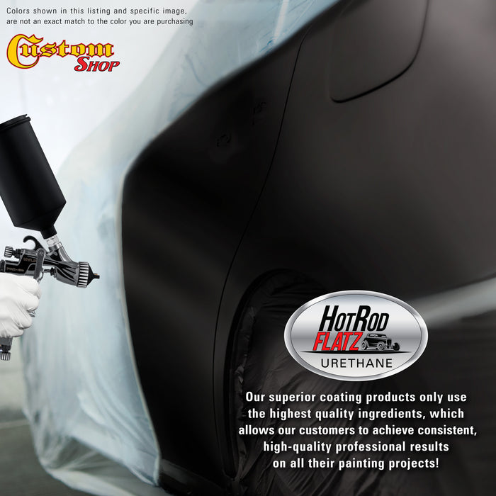 Phantom Black Metallic - Hot Rod Flatz Flat Matte Satin Urethane Auto Paint - Paint Quart Only - Professional Low Sheen Automotive, Car Truck Coating, 4:1 Mix Ratio