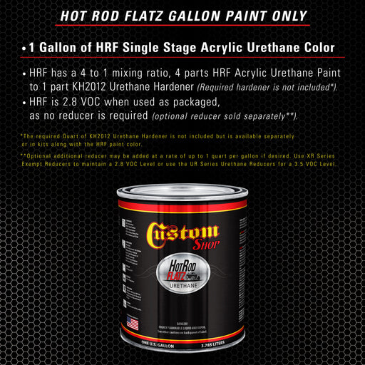 Bright Silver Metallic - Hot Rod Flatz Flat Matte Satin Urethane Auto Paint - Paint Gallon Only - Professional Low Sheen Automotive, Car Truck Coating, 4:1 Mix Ratio